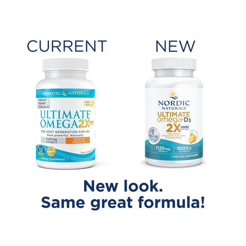 Nordic Naturals Ultimate Omega 2X Mini with Vitamin D 1120mg 60 mini softgels